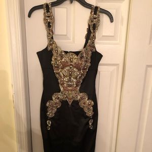 Mandalay Black Midi Dress